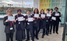 Year 7 students receiving Merit awards